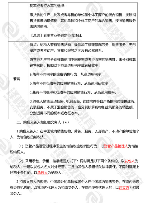 CPA《税法》知识重点：征税范围与纳税义务人